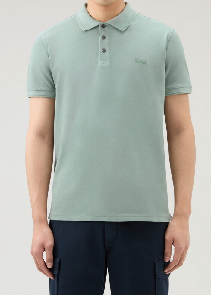 Polo Elasticizzata Vintage Mackinack WOOLRICH – CFWOPO0065MRUT1483 - Verde Chiaro