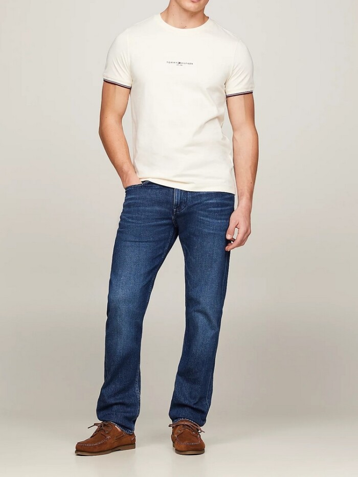 T-shirt Slim Fit con Profili - TOMMY HILFIGER - Art. MW0MW32584 - Bianco - immagine 3