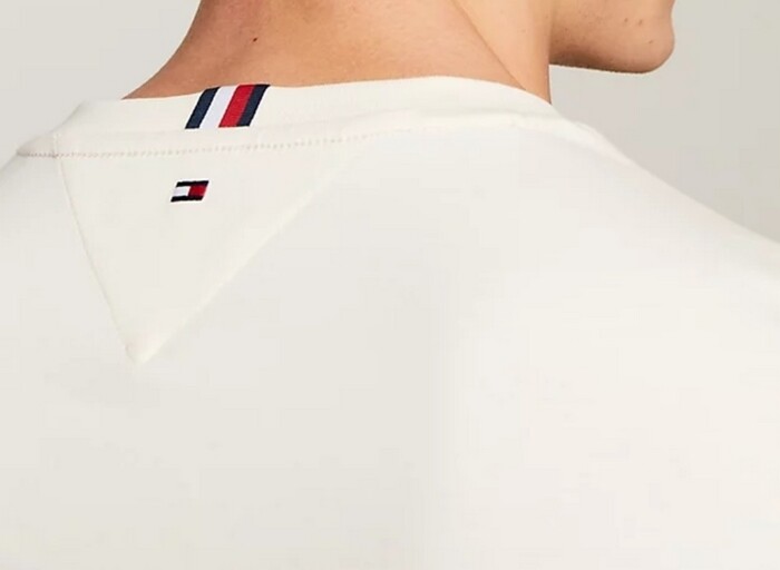 T-shirt Slim Fit con Profili - TOMMY HILFIGER - Art. MW0MW32584 - Bianco - immagine 6