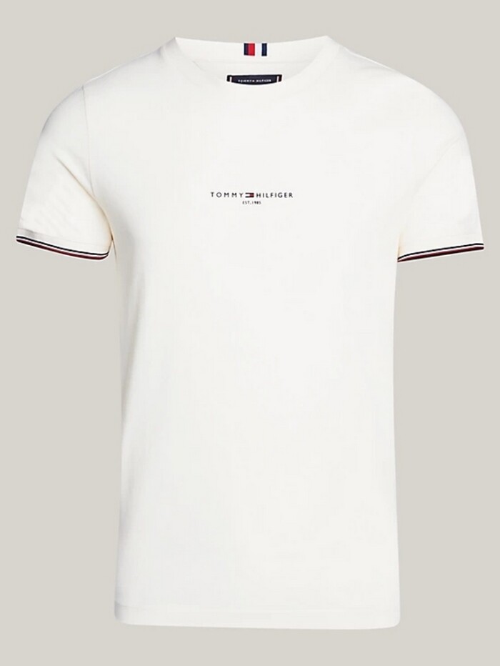 T-shirt Slim Fit con Profili - TOMMY HILFIGER - Art. MW0MW32584 - Bianco - immagine 7