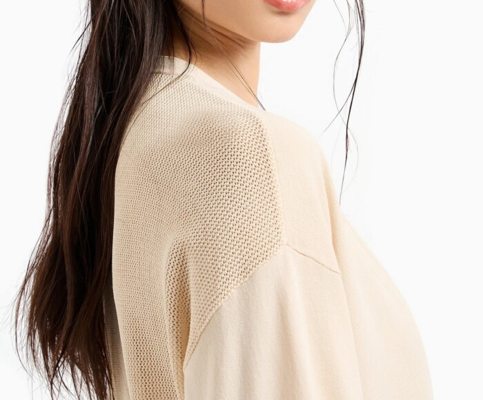 Cardigan Lungo - ARMANI | Exchange - Beige - immagine 4