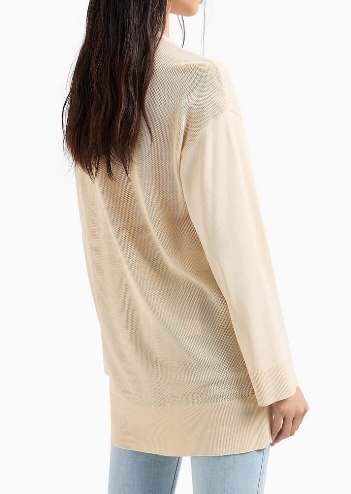Cardigan Lungo - ARMANI | Exchange - Beige - immagine 2