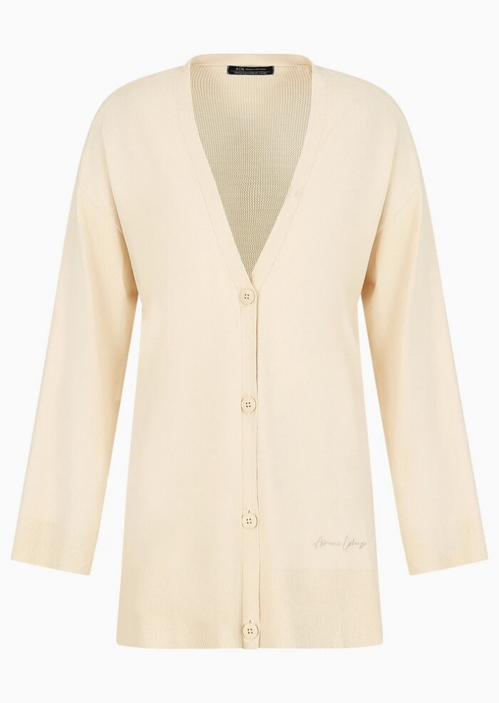 Cardigan Lungo - ARMANI | Exchange - Beige - immagine 5