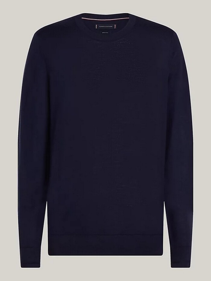 Maglione in Fine Lana Merinos - TOMMY HILFIGER - MW0MW33128DW5 - Blu - immagine 5