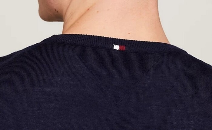 Maglione in Fine Lana Merinos - TOMMY HILFIGER - MW0MW33128DW5 - Blu - immagine 4
