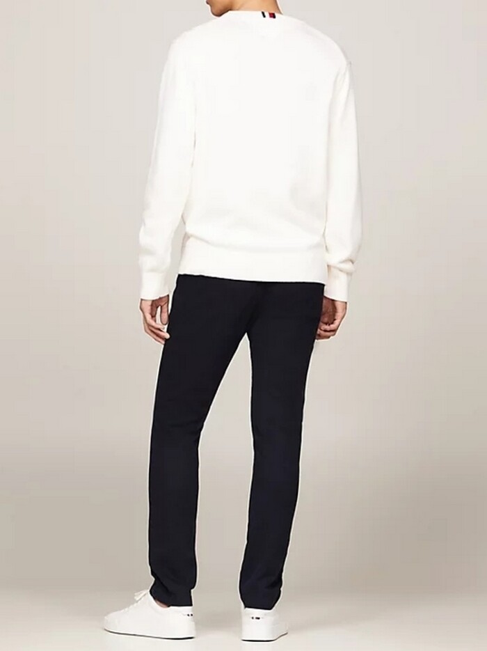 Maglione Relaxed Fit con Bandiera a Righe - TOMMY HILFIGER - MW0MW36192YBH - Panna - immagine 4
