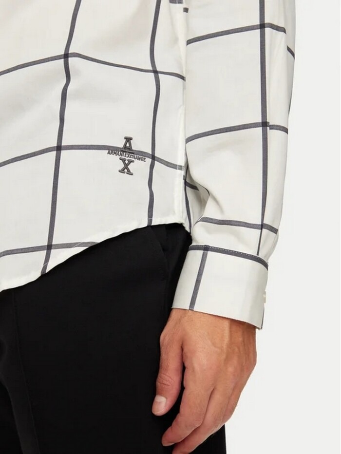 Camicia Fantasia Rete - ARMANI | Exchange - Uomo - Art. 6DZCL5ZN5FZ - Bianco - immagine 4