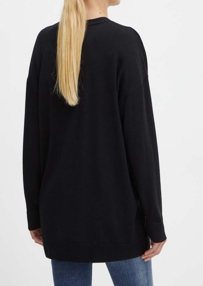 Maglione Cardigan Lungo - ARMANI | Exchange - Donna - Art. 6DYE1JYME3Z1200 - Nero - immagine 3
