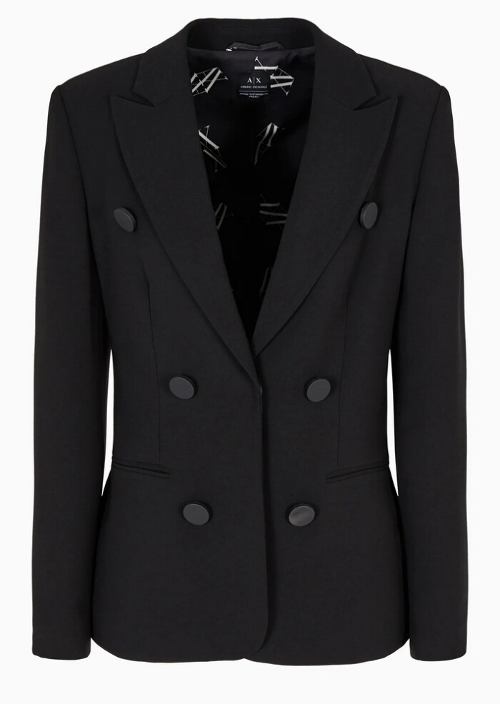 Giacca Elegante Doppio Petto - ARMANI | Exchange - Donna - Art. 6DYG10YN9JZ11200 - Nero - immagine 5