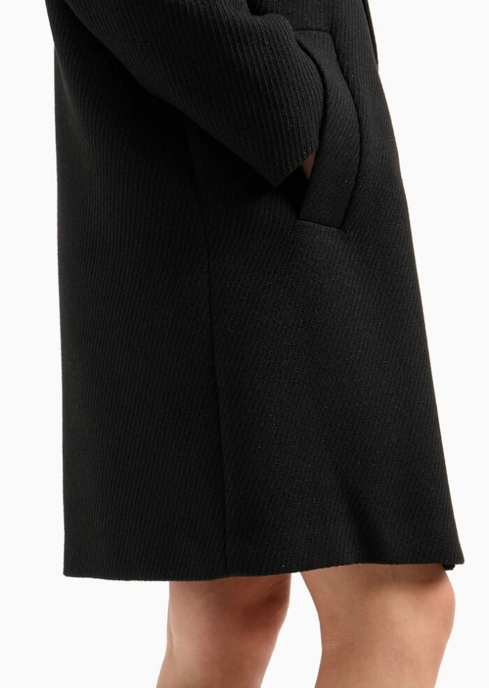 Cappotto Oversize con Lurex - ARMANI | Exchange - Donna - Art. 6DYK30YN2YZ11200 - Nero - immagine 5