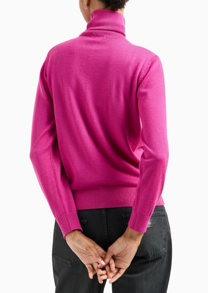 Maglione Dolcevita  in Lana - ARMANI | Exchange - Donna - Art. 6DYM1KYME3Z7420 - Ciclamino - immagine 3