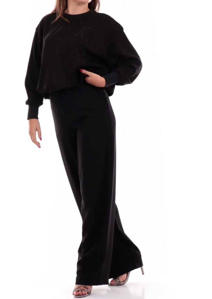 Pantalone Elegante Palazzo - ARMANI | Exchange - Donna - Art. 6DYP39YN8JZ1200 - Nero - immagine 2