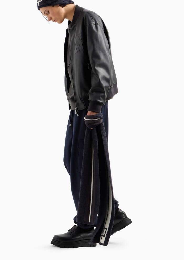 Giacchetto Bomber in Ecopelle - ARMANI | Exchange - Uomo - Art. 6DZB23ZE1CZ11200 - Nero - immagine 6