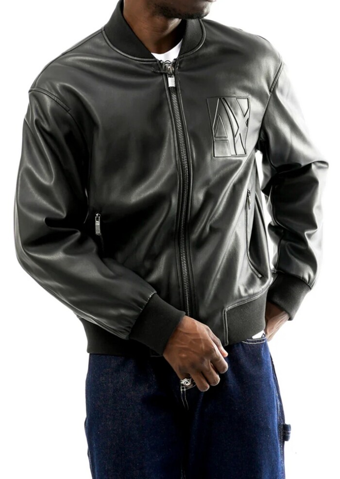 Giacchetto Bomber in Ecopelle - ARMANI | Exchange - Uomo - Art. 6DZB23ZE1CZ11200 - Nero