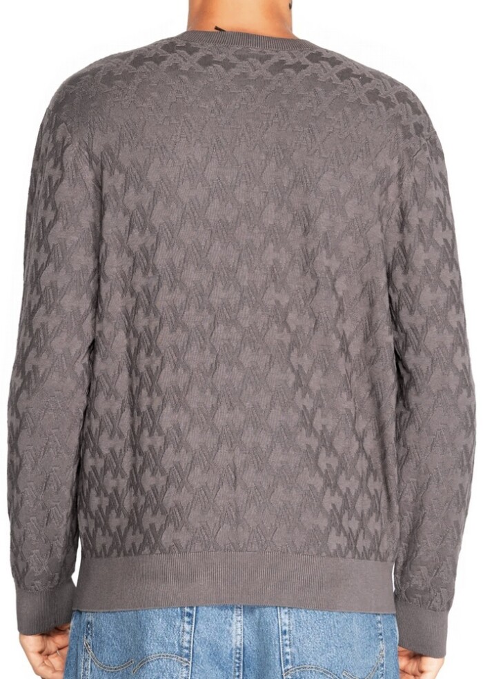 Maglione Girocollo Logo Jaquard - ARMANI | Exchange - Uomo - Art. 6DZM6KZM4DZ119DU - Grigio - immagine 2