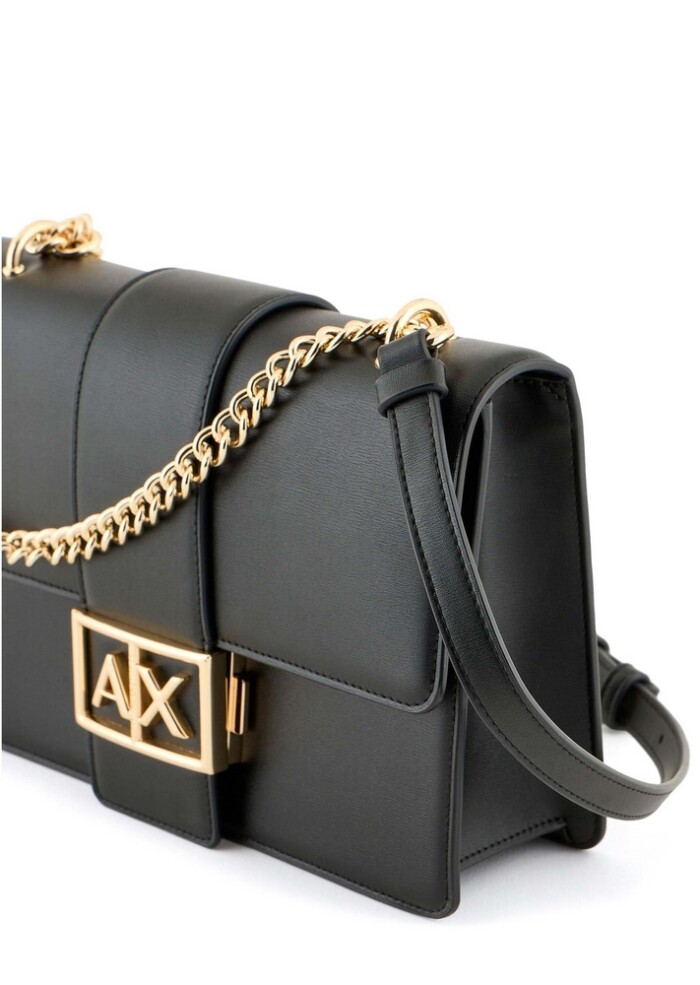 Borsa a Tracolla con Catena - ARMANI | Exchange - Donna - Art. 9491674F786114949 - Nero - immagine 3