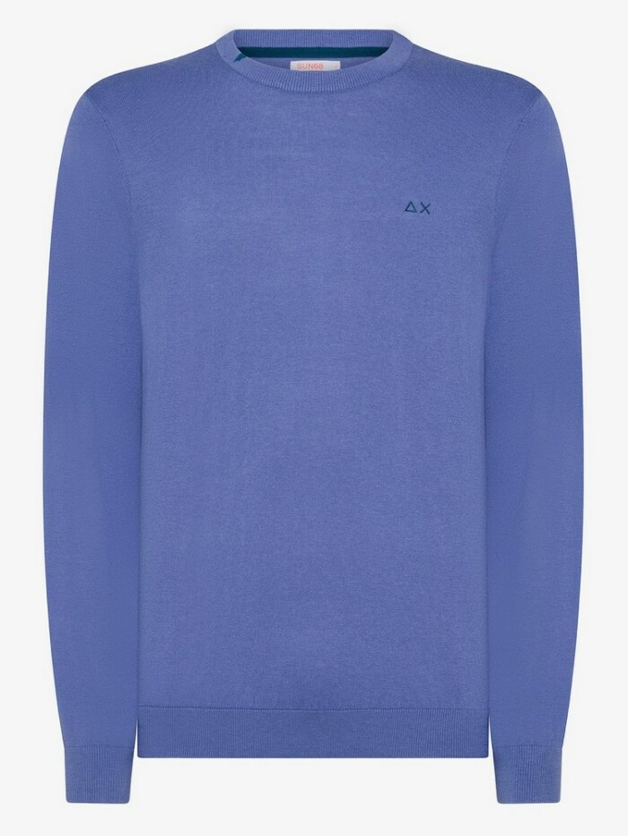 Maglione Girocollo Cotone e Lana - SUN68 - K44101 - Nero - immagine 2