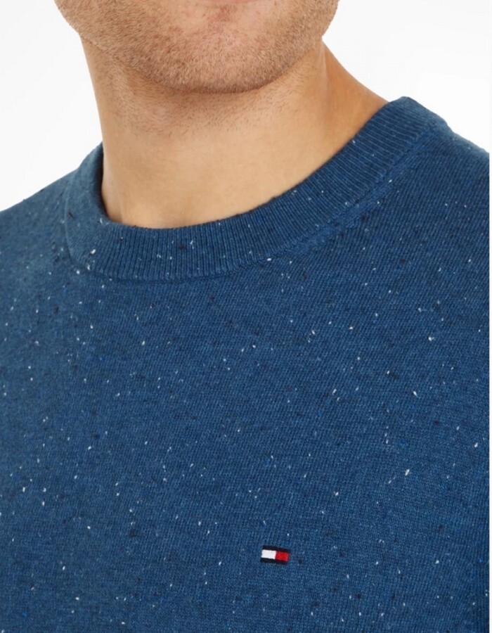 Maglione Cotone e Cashemere Melange - TOMMY HILFIGER - MW0MW280460GY - Azzurro - immagine 2