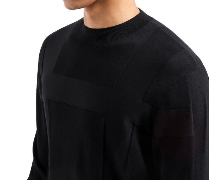 Maglione Girocollo Operato - ARMANI | Exchange - Uomo - Art. XM000103AF10454UC001 - Nero - immagine 2
