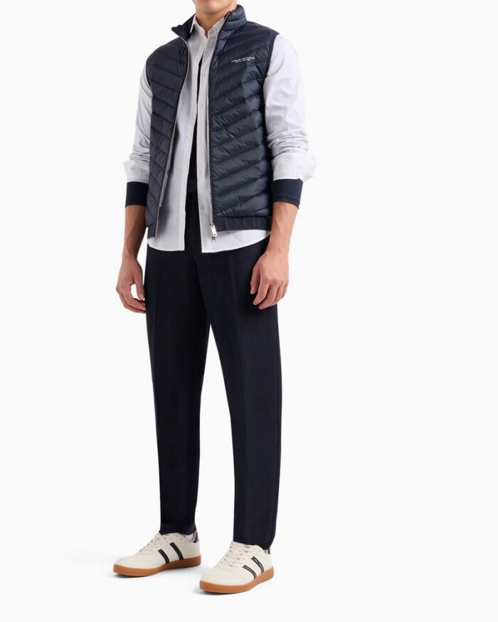 Camicia Slim Fit in Popeline di Cotone Elasticizzato - ARMANI | Exchange - 8NZC31ZN28Z1100 - Bianco - immagine 2
