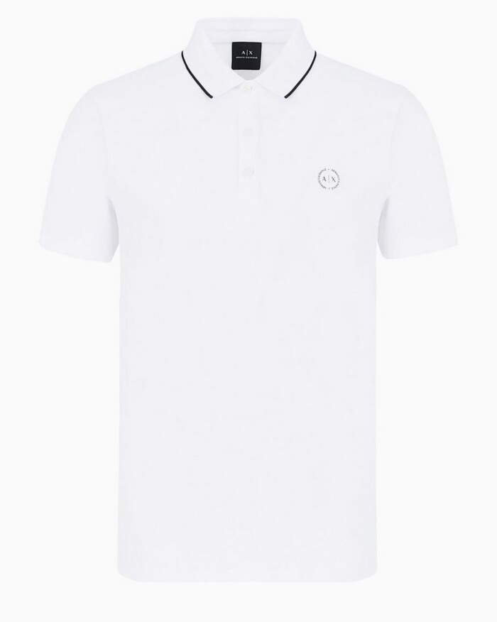 Polo Manica Corta in Piquet - ARMANI | Exchange - 8NZF70Z8M9Z1100 - Bianco - immagine 5