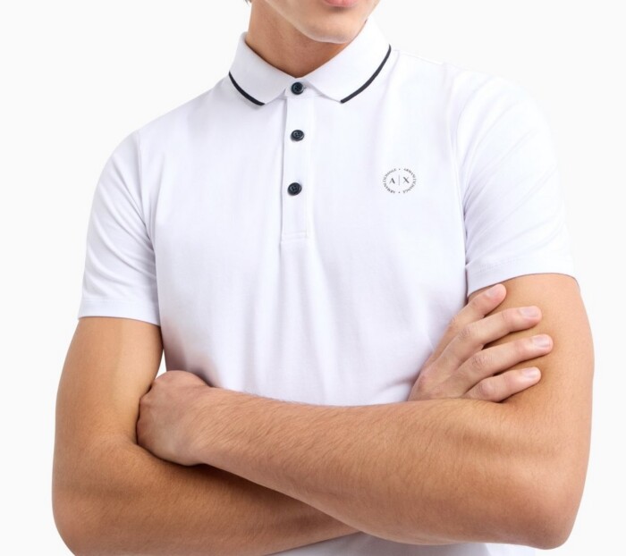 Polo Manica Corta in Piquet - ARMANI | Exchange - 8NZF70Z8M9Z1100 - Bianco - immagine 2