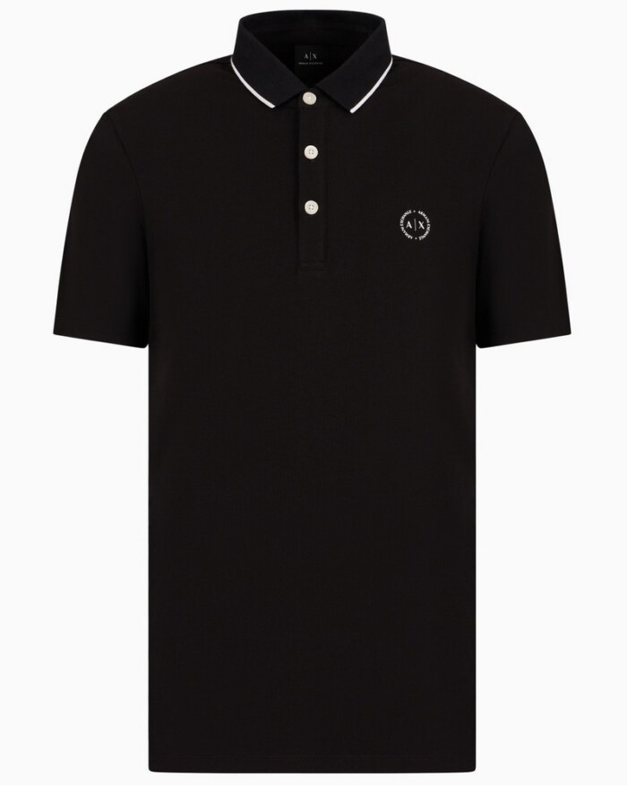 Polo Manica Corta in Piquet - ARMANI | Exchange - 8NZF70Z8M9Z1200 - Nero - immagine 5