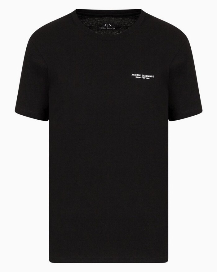 T-Shirt Regular Fit con Logo Piccolo - ARMANI | Exchange - XM000554AF10356U1200 - Nero - immagine 4