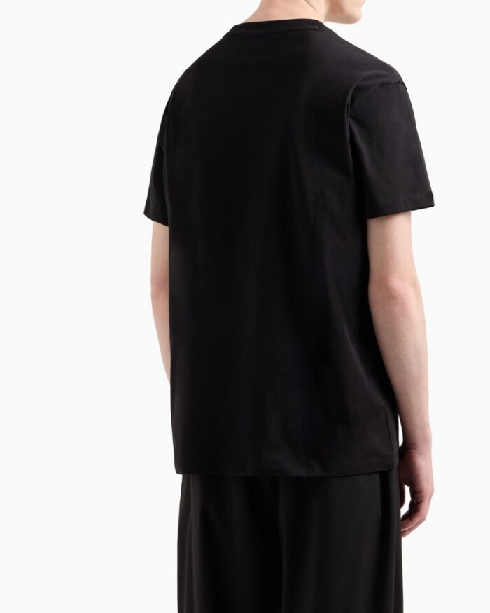 T-Shirt Regular Fit con Logo Piccolo - ARMANI | Exchange - XM000554AF10356U1200 - Nero - immagine 3