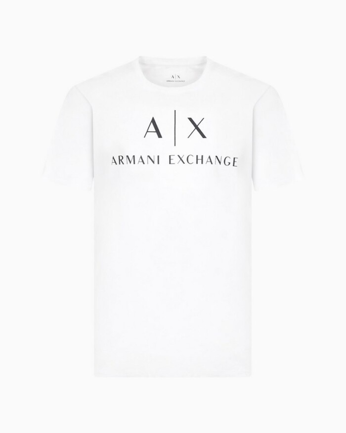 T-Shirt Regular Fit con Logo - ARMANI | Exchange - 8NZTCJZ8H4Z1200 - Bianco - immagine 4