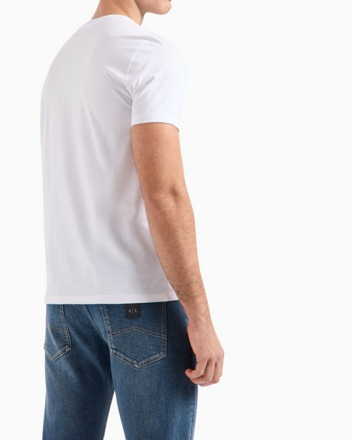 T-Shirt Regular Fit con Logo - ARMANI | Exchange - 8NZTCJZ8H4Z1200 - Bianco - immagine 3