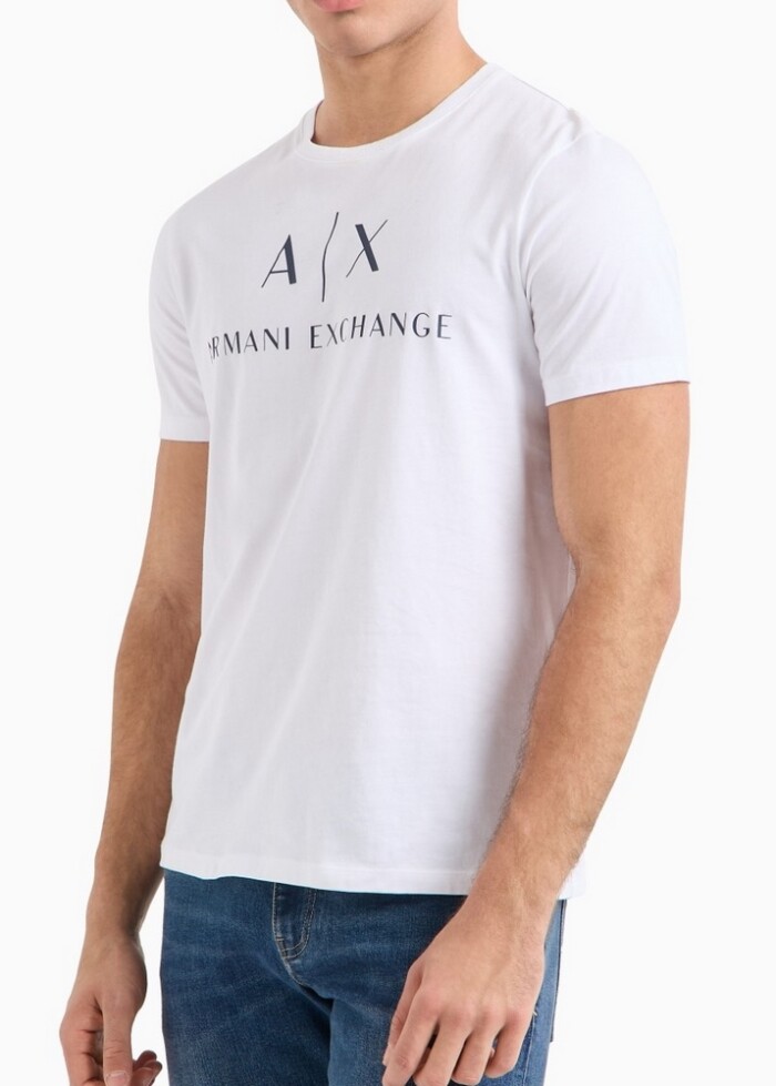 T-Shirt Regular Fit con Logo - ARMANI | Exchange - 8NZTCJZ8H4Z1200 - Bianco