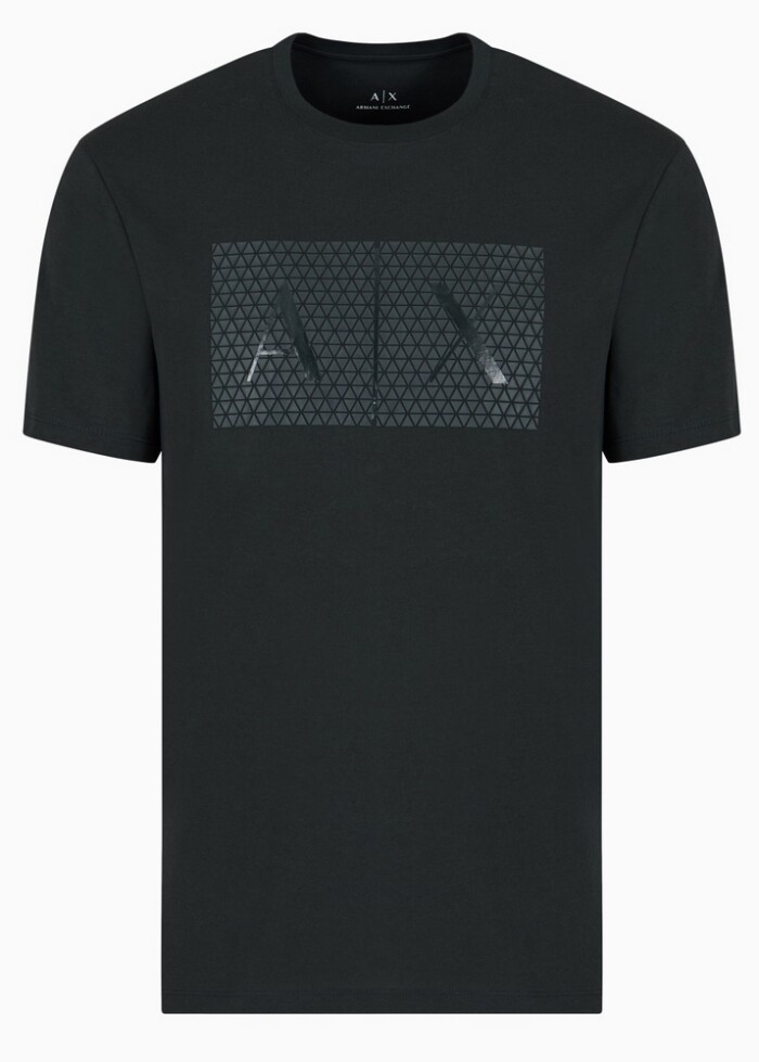 T-Shirt Slim Fit con Logo Rettangolo - ARMANI | Exchange - 8NZTCKZ8H4ZUB001 - Verde scuro