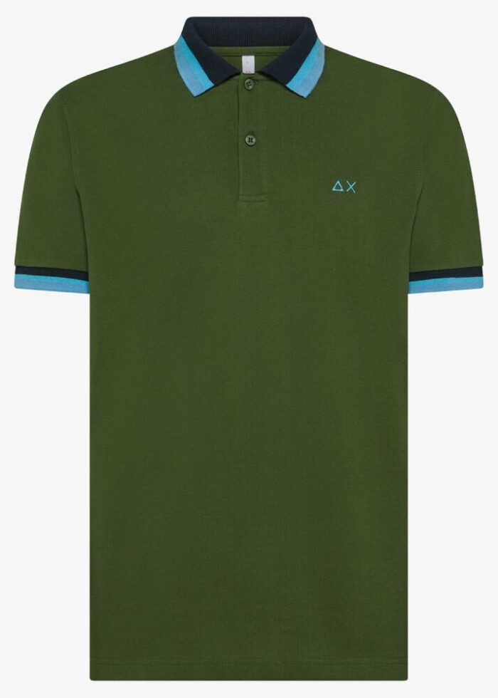 Polo Manica Corta Multistripe - SUN68 - K35117 - Verde