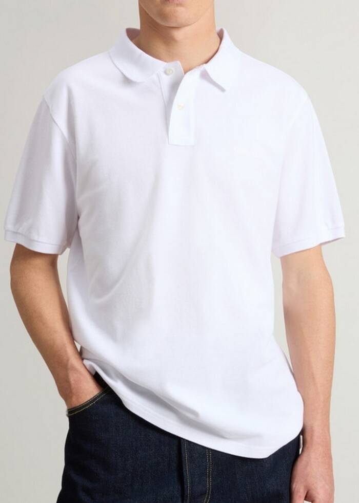 Polo in Piqué di  Puro Cotone - WOOLRICH - CFWOPO0073MRUT2555-UT2555-8041 - Bianco