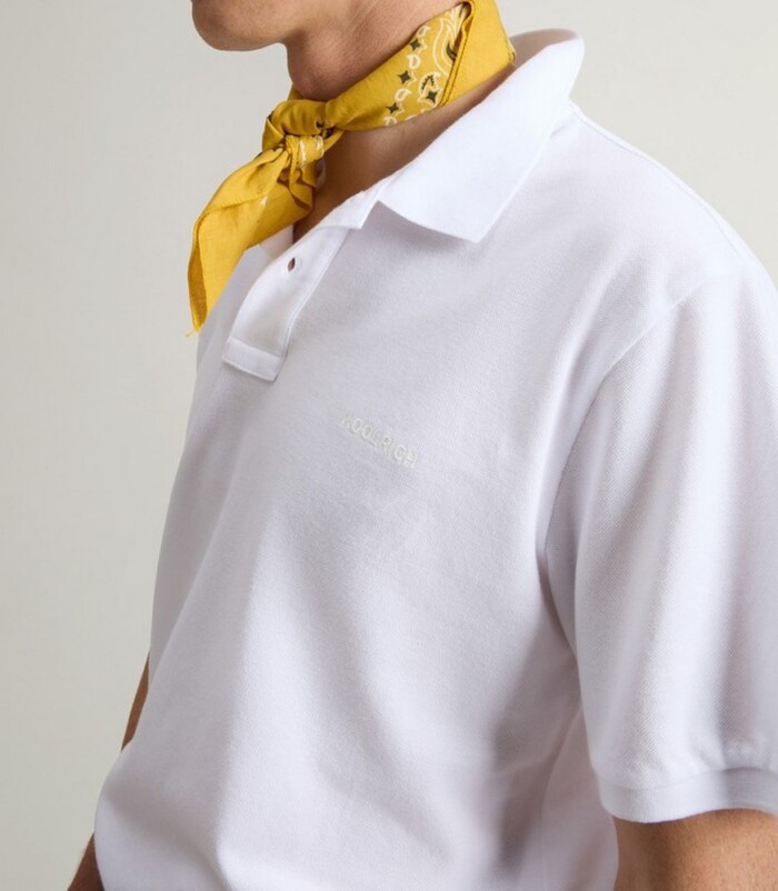 Polo in Piqué di  Puro Cotone - WOOLRICH - CFWOPO0073MRUT2555-UT2555-8041 - Bianco - immagine 2