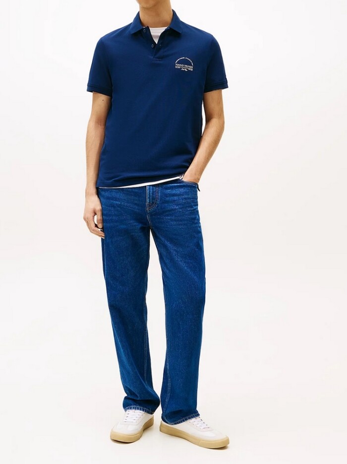 Polo Manica Corta Logo Sail Cup - TOMMY HILFIGER - MW0MW38486DAF - Blu aperto - immagine 3