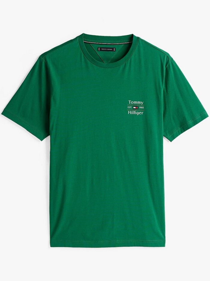 T-Shirt con Logo Piccolo - TOMMY HILFIGER - MW0MW38622L4F - Verde - immagine 5