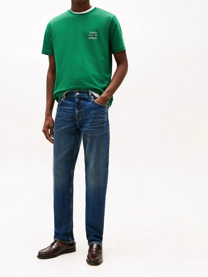 T-Shirt con Logo Piccolo - TOMMY HILFIGER - MW0MW38622L4F - Verde - immagine 3