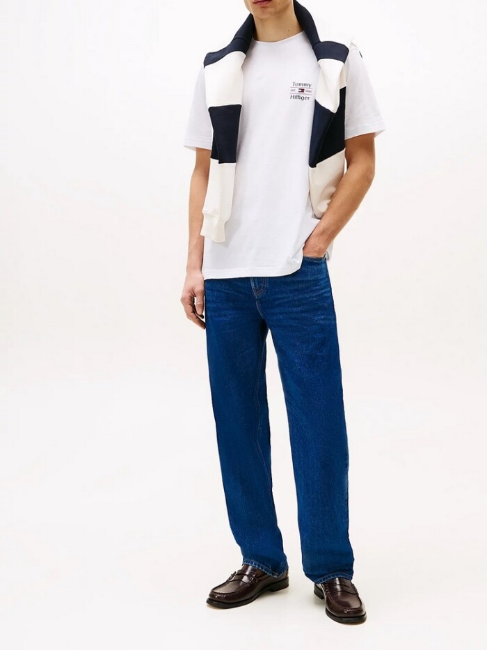 T-Shirt con Logo Piccolo - TOMMY HILFIGER - MW0MW38622YBR - Bianco - immagine 3