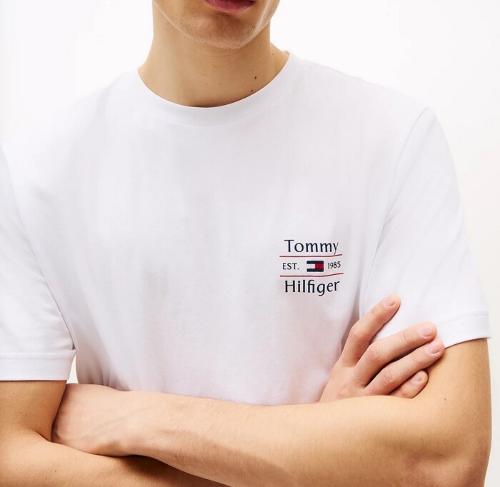 T-Shirt con Logo Piccolo - TOMMY HILFIGER - MW0MW38622YBR - Bianco - immagine 2