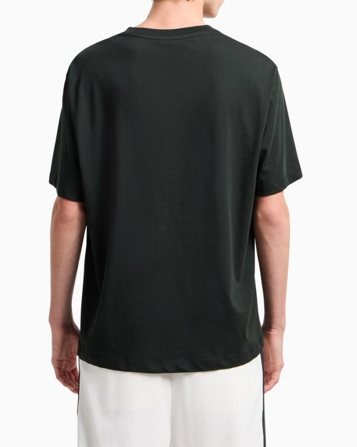 T-Shirt Regular Fit con Stampa Logo - ARMANI | Exchange - XM000276AF12308UB001 - Verde scuro - immagine 4