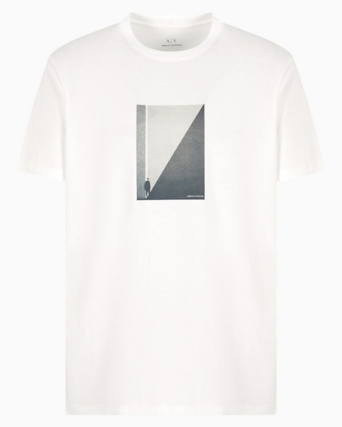T-Shirt Regular Fit con Stampa Fotografica - ARMANI | Exchange - XM000753AF10361U0009 - Panna - immagine 5