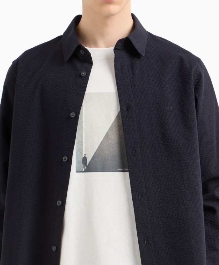 T-Shirt Regular Fit con Stampa Fotografica - ARMANI | Exchange - XM000753AF10361U0009 - Panna - immagine 3